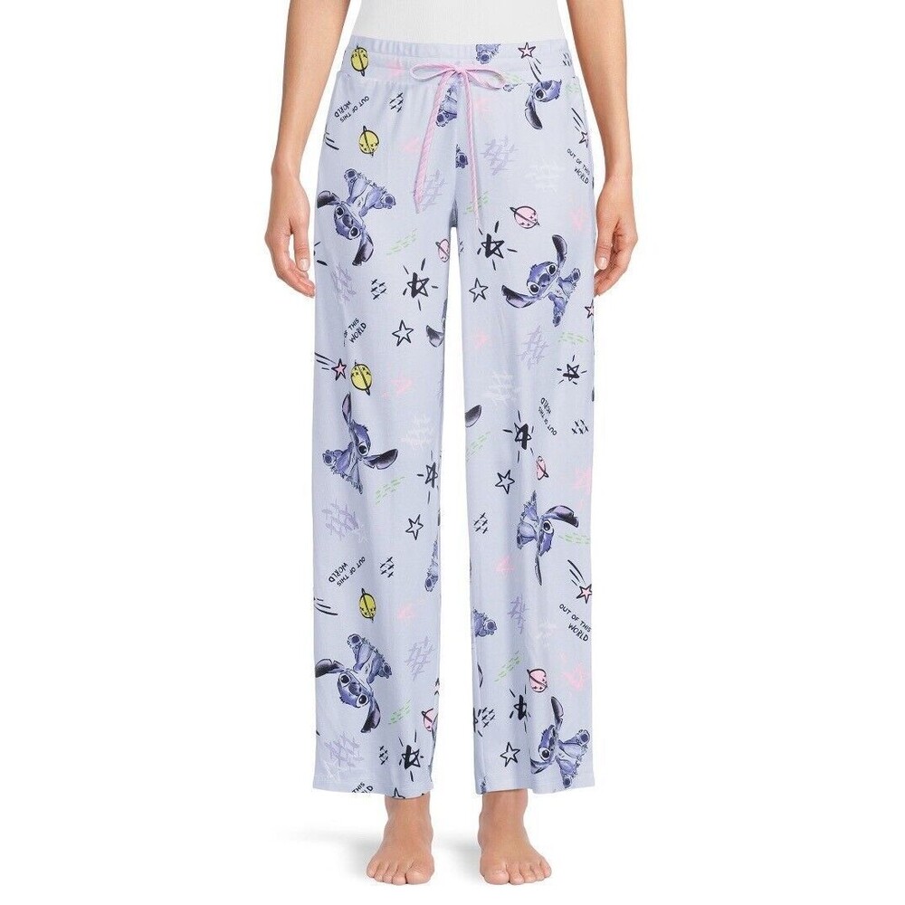 Disney Lilo & Stitch 3X (22W-24W) Women’s Sleep Pajama Pants with Pockets Blue